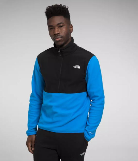 bleu optique/noir tnf Hommes The North Face alpine polartec 100 -zip 62XR776