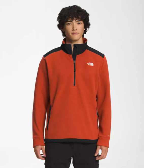 bronze rouillé/noir tnf Hommes The North Face alpine polartec 200 -zip 62XR358