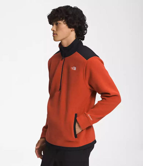 bronze rouillé/noir tnf Hommes The North Face alpine polartec 200 -zip 62XR358