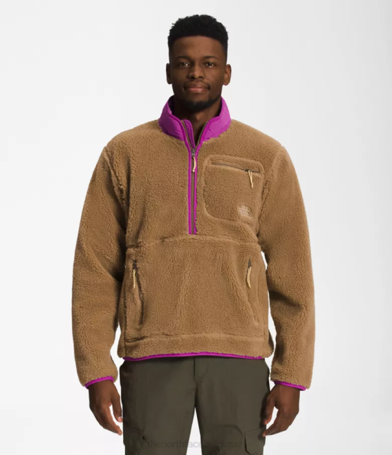 fleur de cactus utilitaire marron/violet Hommes The North Face pull à poils extrêmes 62XR122