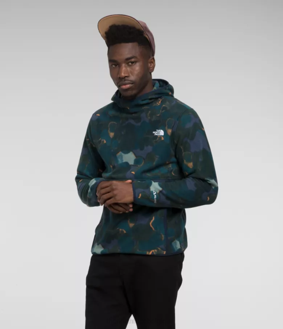 imprimé texturé camouflage Summit Navy Hommes The North Face pull alpin polartec 100 62XR116