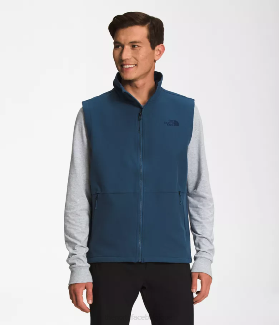 bleu ombragé chiné foncé Hommes The North Face gilet softshell camden 62XR645