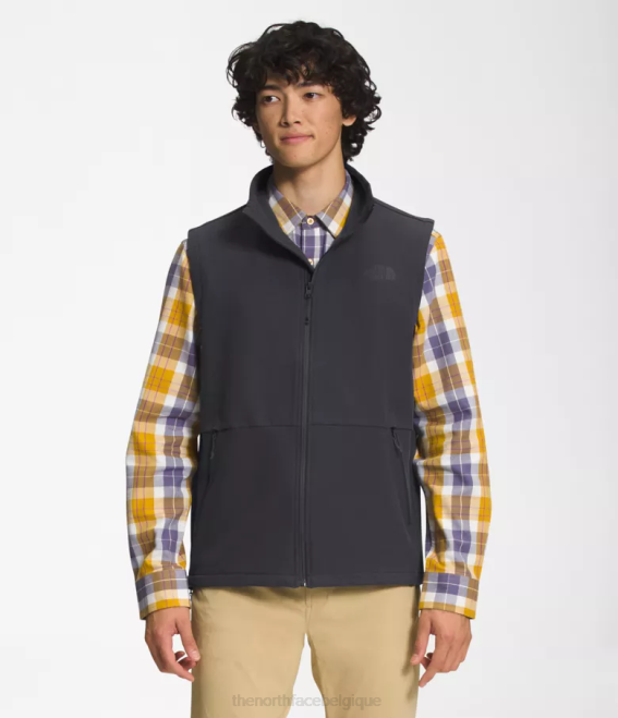 gris asphalte chiné foncé Hommes The North Face gilet softshell camden 62XR644
