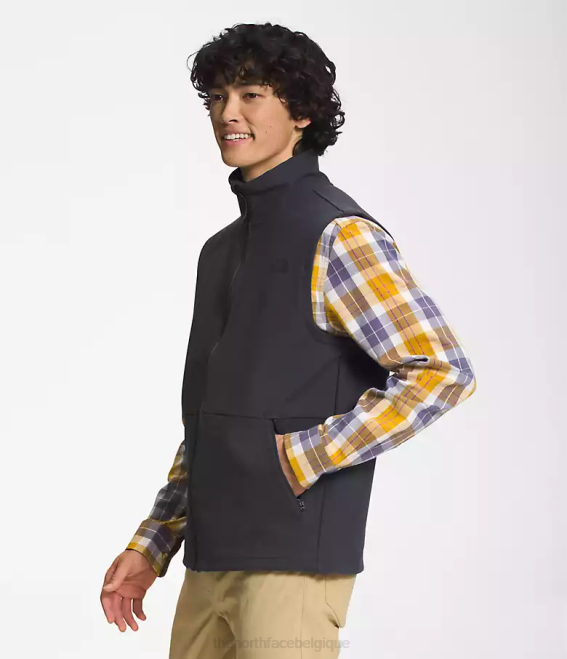 gris asphalte chiné foncé Hommes The North Face gilet softshell camden 62XR644