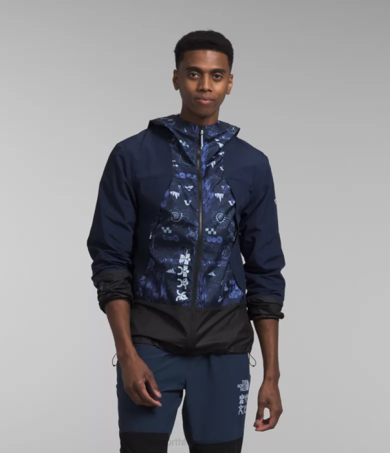 Summit Navy Nature Remix Imprimé/Summit Navy Hommes The North Face veste coupe-vent trailwear 62XR344