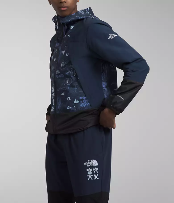 Summit Navy Nature Remix Imprimé/Summit Navy Hommes The North Face veste coupe-vent trailwear 62XR344