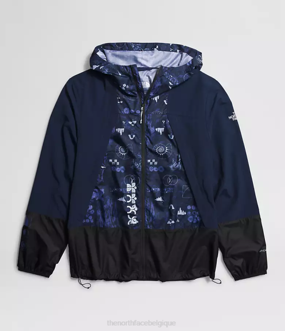 Summit Navy Nature Remix Imprimé/Summit Navy Hommes The North Face veste coupe-vent trailwear 62XR344