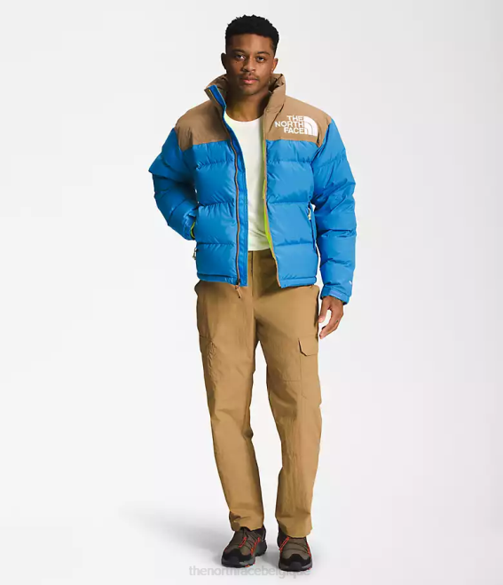 bleu super sonic/marron utilitaire Hommes The North Face 92 nuptse hi-tek low-fi 62XR828