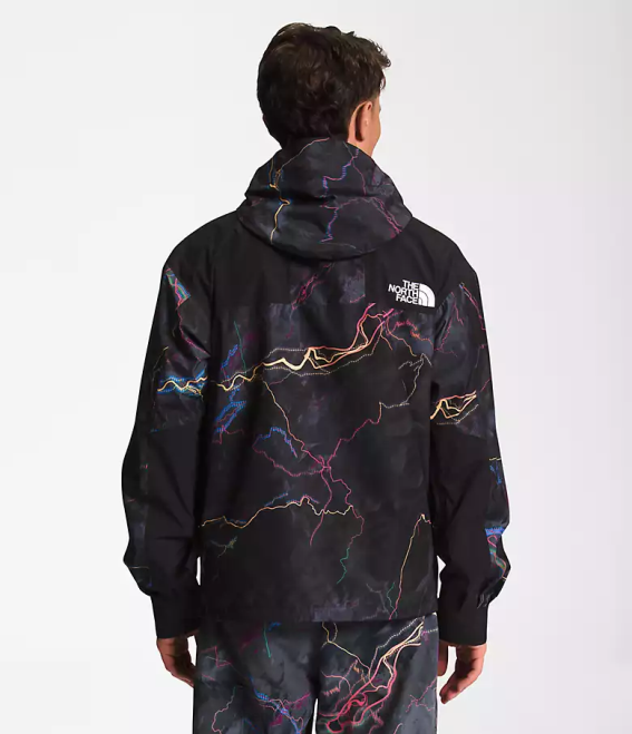 impression de lueur de sentier noir tnf Hommes The North Face veste de montagne rétro 86 62XR1294