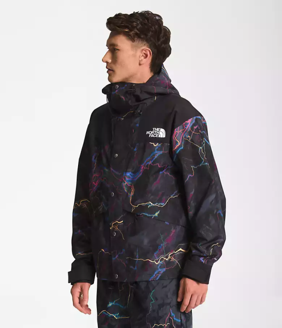 impression de lueur de sentier noir tnf Hommes The North Face veste de montagne rétro 86 62XR1294