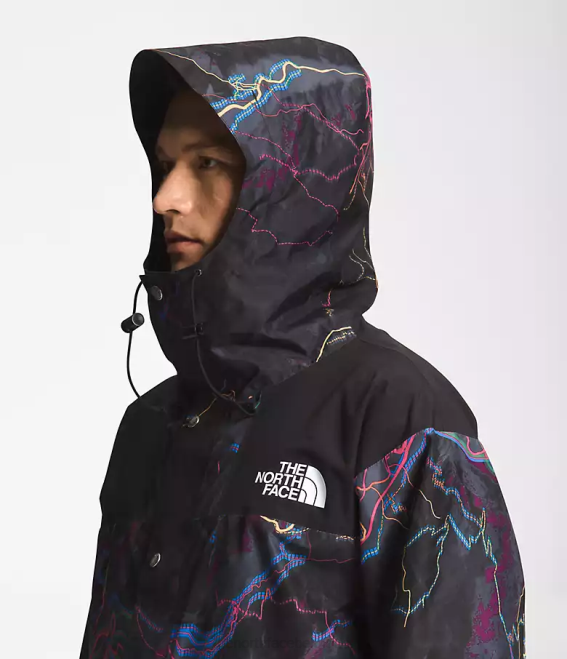 impression de lueur de sentier noir tnf Hommes The North Face veste de montagne rétro 86 62XR1294