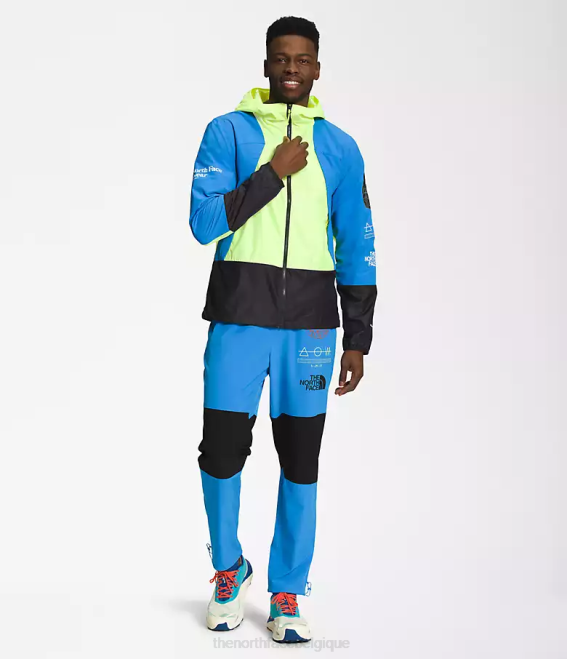 led jaune/bleu super sonic/noir tnf Hommes The North Face veste coupe-vent trailwear 62XR346