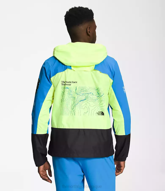 led jaune/bleu super sonic/noir tnf Hommes The North Face veste coupe-vent trailwear 62XR346
