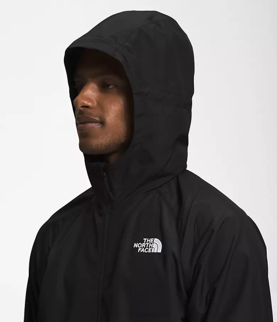 noir tnf/orange corail poussiéreux Hommes The North Face sweat à capuche poids mouche 2.0 62XR478