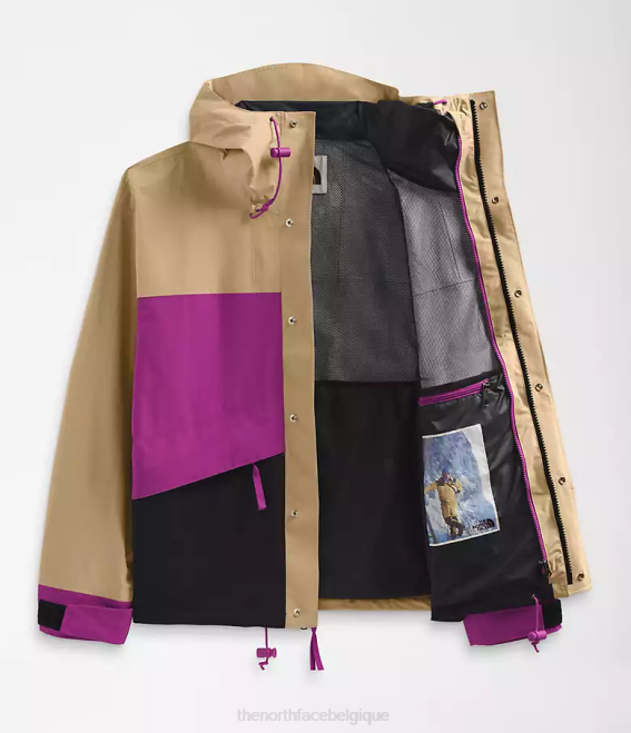 pierre kaki/fleur de cactus violet/noir tnf Hommes The North Face veste de montagne rétro 86 62XR1297
