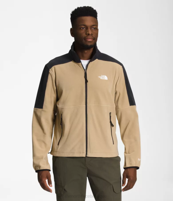 pierre kaki/noir tnf Hommes The North Face tnf polartec 100 zip intégral 62XR483