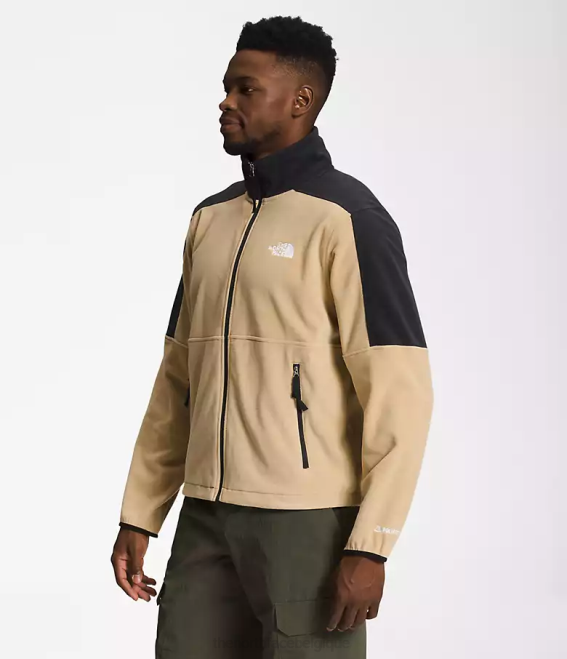 pierre kaki/noir tnf Hommes The North Face tnf polartec 100 zip intégral 62XR483