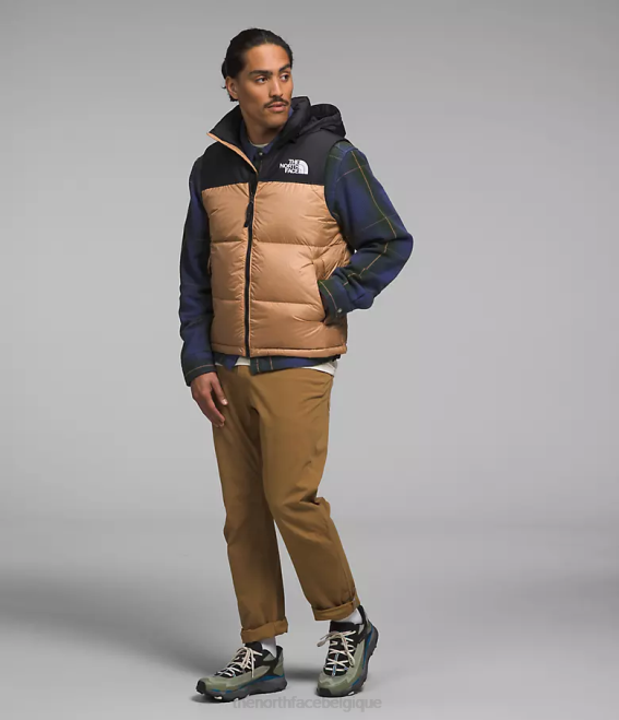 beurre d'amande Hommes The North Face gilet nuptse rétro 1996 62XR291