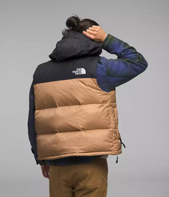 beurre d'amande Hommes The North Face gilet nuptse rétro 1996 62XR291