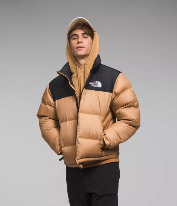 beurre d'amande/tnf noir Hommes The North Face veste nuptse rétro 1996 62XR471 - Cliquez sur l'image pour la fermer