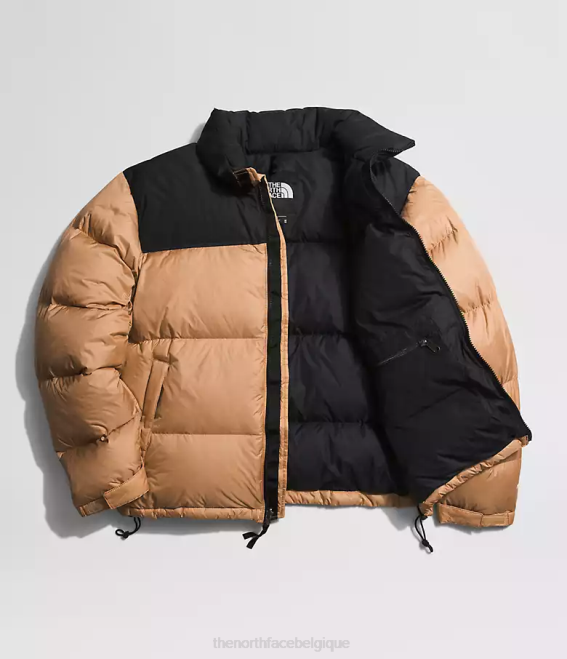 beurre d'amande/tnf noir Hommes The North Face veste nuptse rétro 1996 62XR471