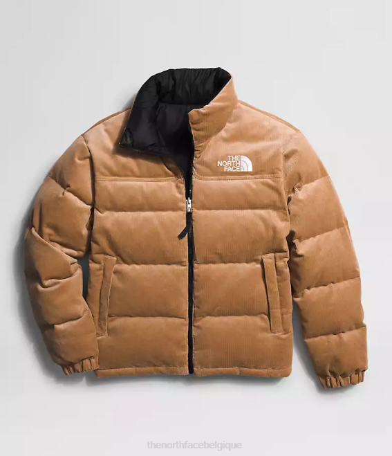 beurre d'amande/tnf noir Hommes The North Face veste nuptse réversible 92 62XR1203