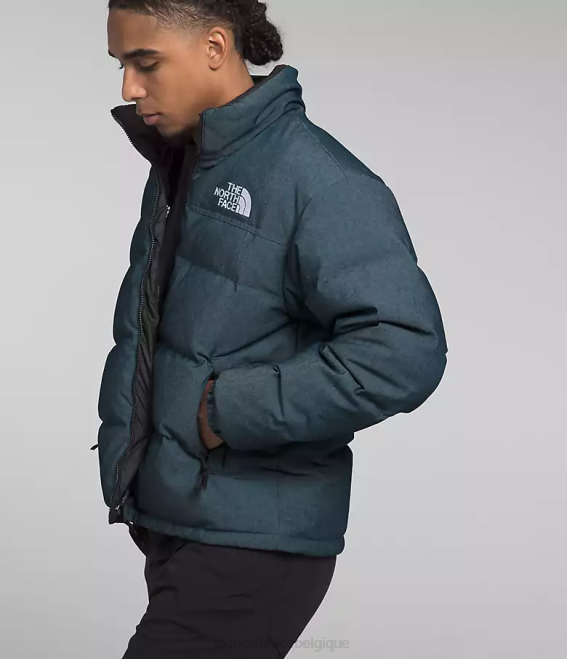 bleu jean/noir tnf Hommes The North Face veste nuptse réversible 92 62XR1205