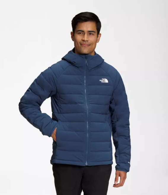 bleu ombragé Hommes The North Face belleview sweat à capuche extensible 62XR919