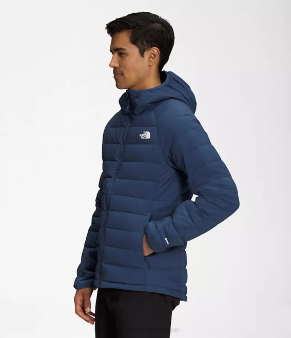 bleu ombragé Hommes The North Face belleview sweat à capuche extensible 62XR919