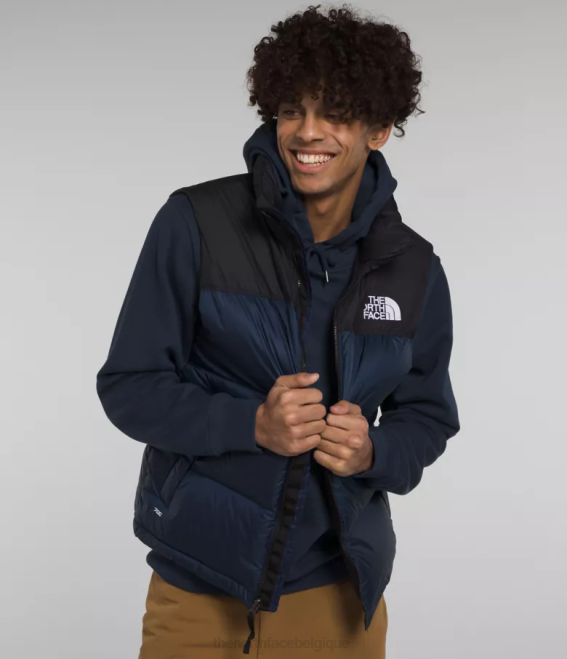 sommet bleu marine/noir tnf Hommes The North Face gilet nuptse rétro 1996 62XR292