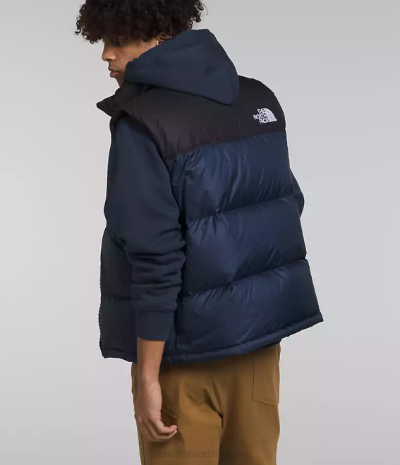 sommet bleu marine/noir tnf Hommes The North Face gilet nuptse rétro 1996 62XR292
