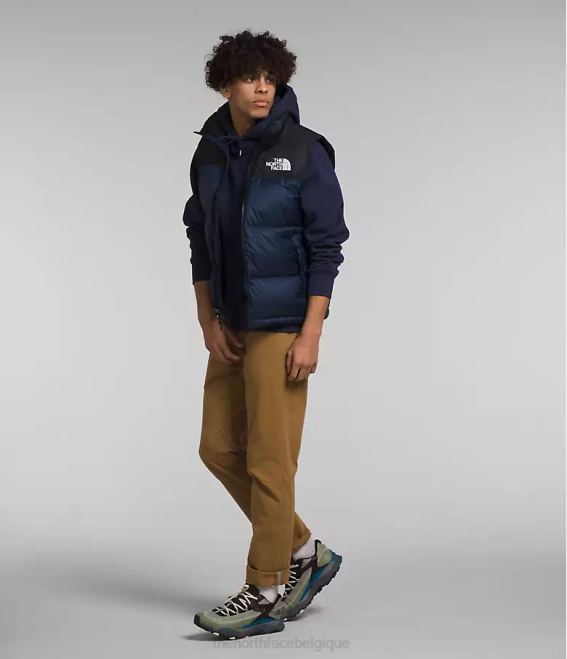 sommet bleu marine/noir tnf Hommes The North Face gilet nuptse rétro 1996 62XR292