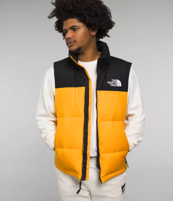 sommet or/tnf noir Hommes The North Face gilet nuptse rétro 1996 62XR293