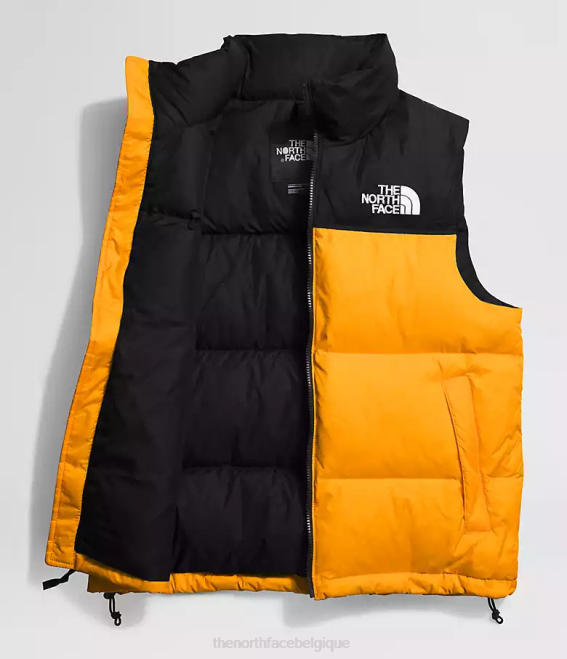 sommet or/tnf noir Hommes The North Face gilet nuptse rétro 1996 62XR293