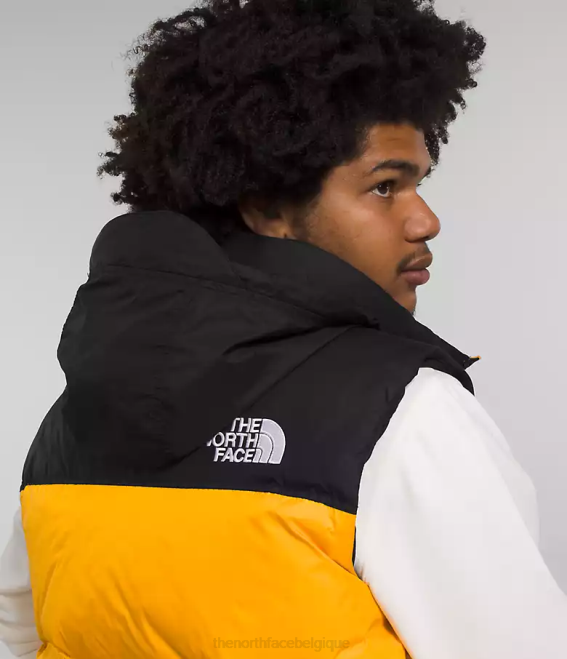sommet or/tnf noir Hommes The North Face gilet nuptse rétro 1996 62XR293
