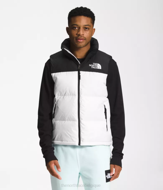 tnf blanc/tnf noir Hommes The North Face gilet nuptse rétro 1996 62XR290