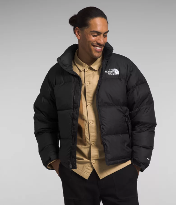 tnf recyclé noir Hommes The North Face veste nuptse rétro 1996 62XR468