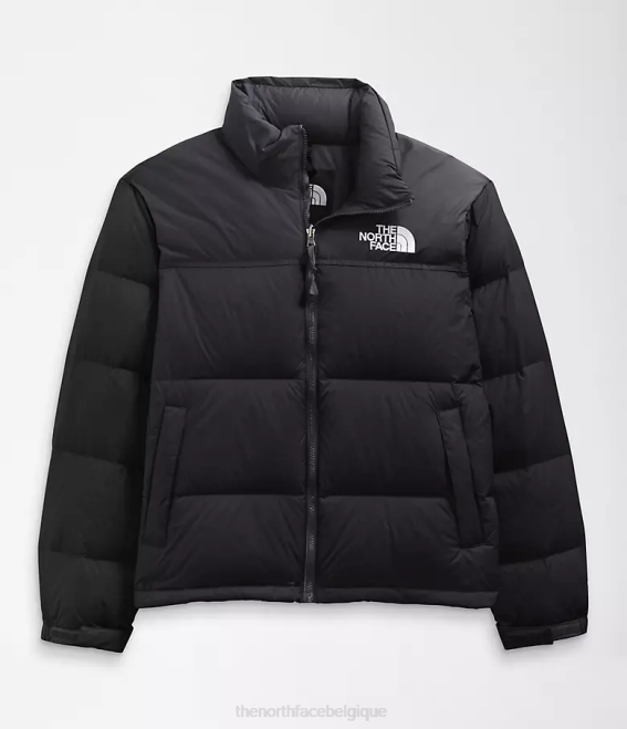 tnf recyclé noir Hommes The North Face veste nuptse rétro 1996 62XR468