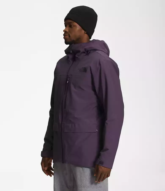 violet aubergine foncé Hommes The North Face veste contre la maladie 62XR115