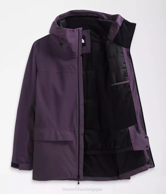 violet aubergine foncé Hommes The North Face veste contre la maladie 62XR115