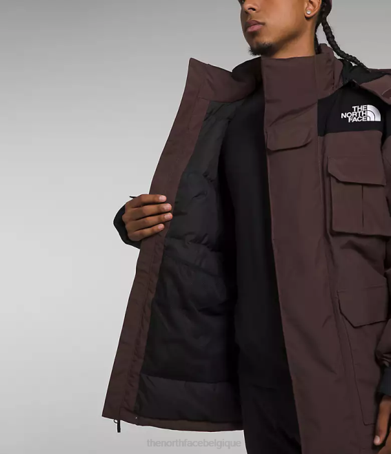 brun charbon/noir tnf Hommes The North Face parka isolé Coldworks 62XR1244