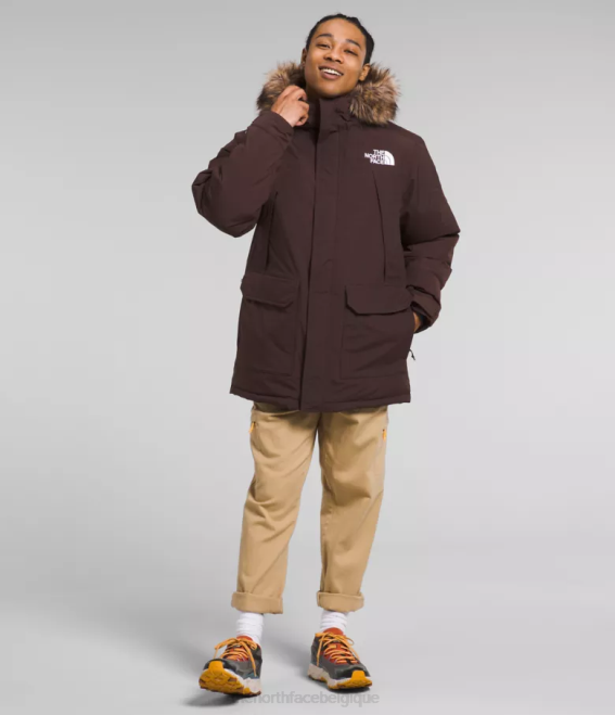 imprimé monogramme brun charbon/beurre d'amande Hommes The North Face parka mcmurdo 62XR3 - Cliquez sur l'image pour la fermer