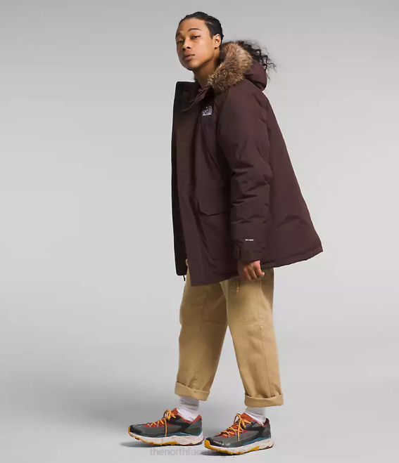 imprimé monogramme brun charbon/beurre d'amande Hommes The North Face parka mcmurdo 62XR3