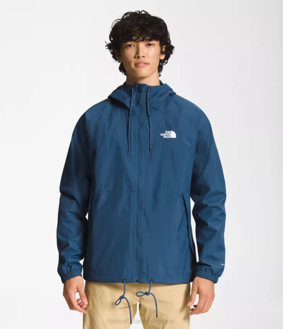 bleu ombragé Hommes The North Face sweat à capuche de pluie antora 62XR1195