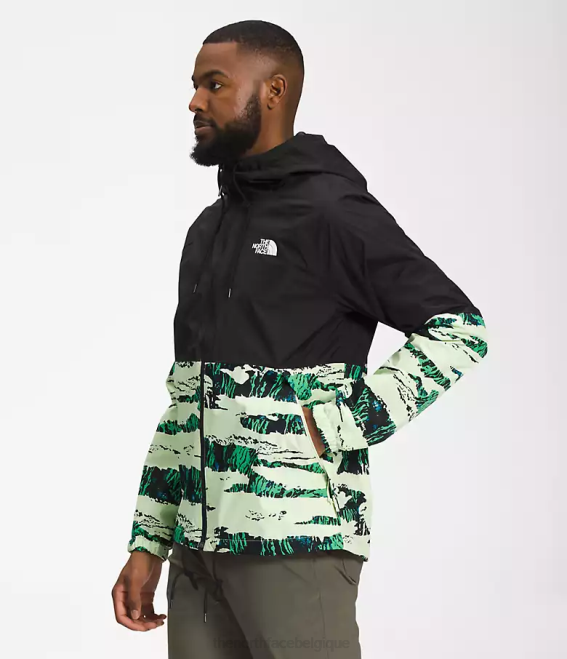 imprimé camouflage noir tnf/marron utilitaire Hommes The North Face sweat à capuche de pluie antora 62XR1201