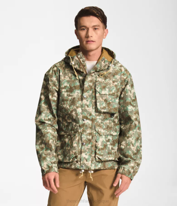 imprimé camouflage pointillé olive militaire Hommes The North Face veste de pluie utilitaire m66 62XR296