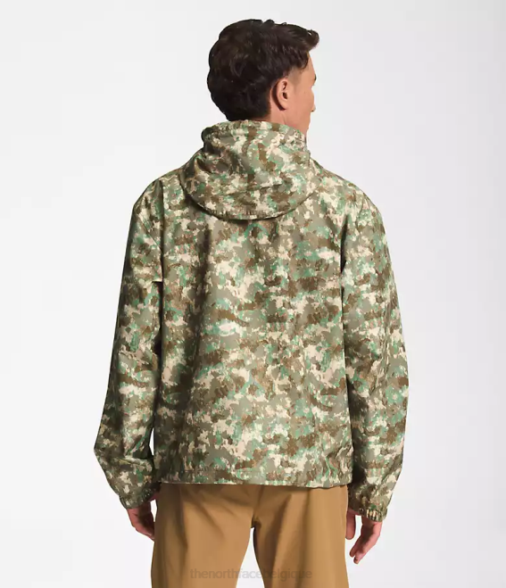 imprimé camouflage pointillé olive militaire Hommes The North Face veste de pluie utilitaire m66 62XR296