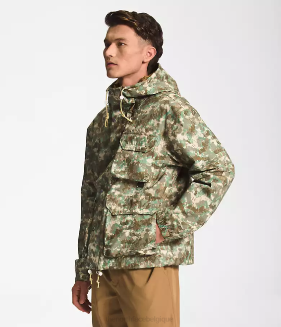 imprimé camouflage pointillé olive militaire Hommes The North Face veste de pluie utilitaire m66 62XR296