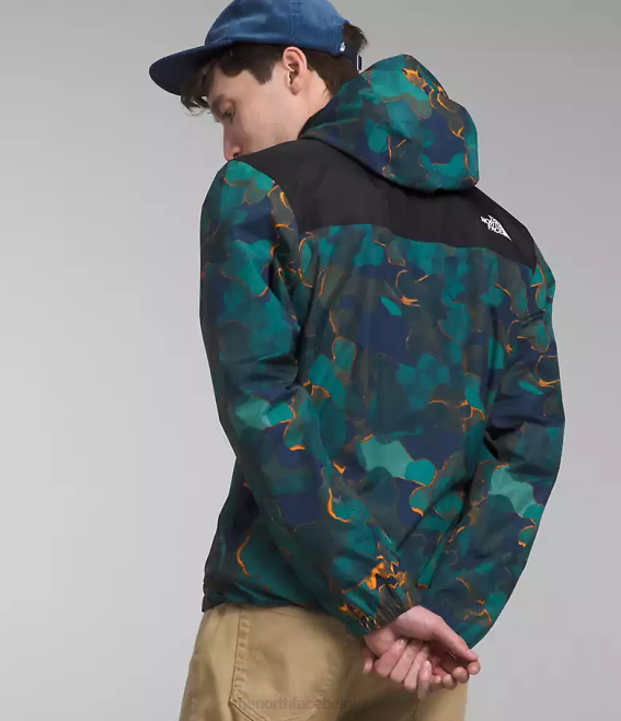 imprimé texture camouflage bleu marine sommet/noir tnf Hommes The North Face veste Antora 62XR281