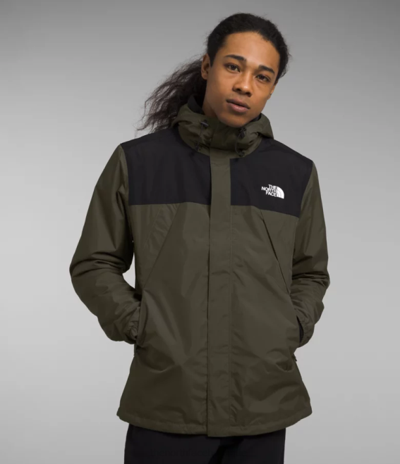 nouveau vert taupe/noir tnf Hommes The North Face triclimate d'Antora 62XR1002